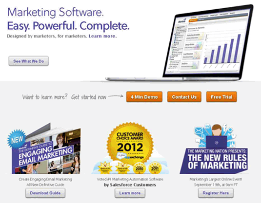 Home page showcases for content.