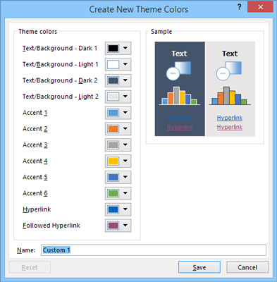 Creating new theme colors.