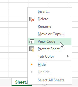 Getting to the built-in module for a worksheet.