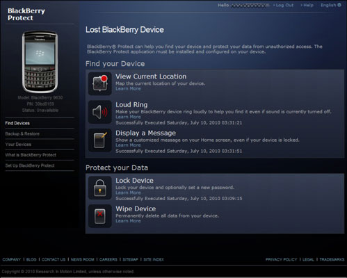 My BlackBerry Protect.