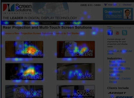 A Crazy Egg heat map.