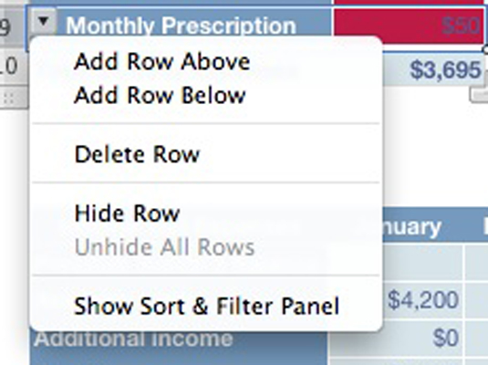 Choose where to place your new row.