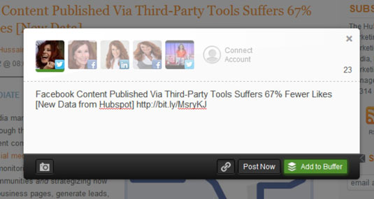 One click adds this story to your scheduled list.