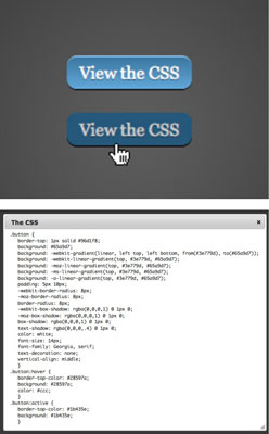 This button is not a bitmap. It is made entirely with a clever use of CSS code to define the color