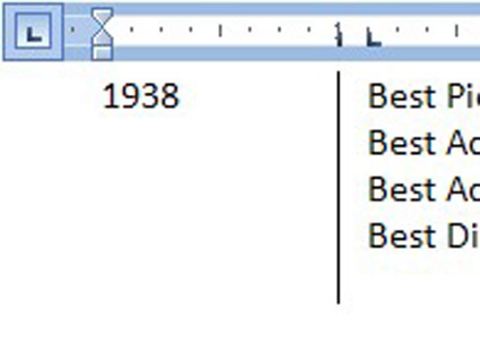 The vertical line always appears, even when no text or tabs are used.