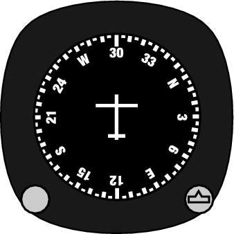A heading indicator.