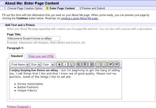 Enter your preliminary text and change its attributes.