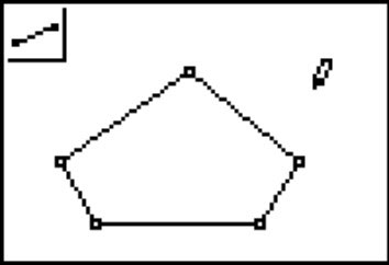 Using the Segment tool to construct a pentagon.