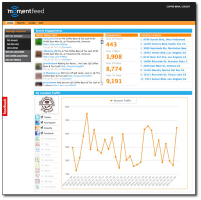You can integrate multiple location-based services into one view with MomentFeed.