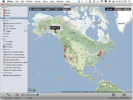 Browse by Places to see locations with pictures.