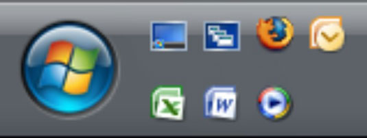 The programs available directly from my Quick Launch toolbar.