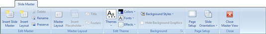 The Slide Master tab.