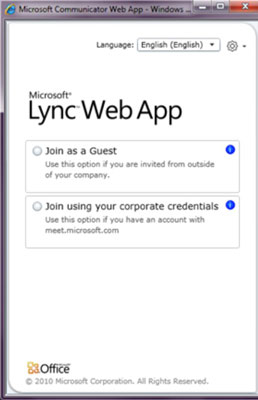 Lync Web App