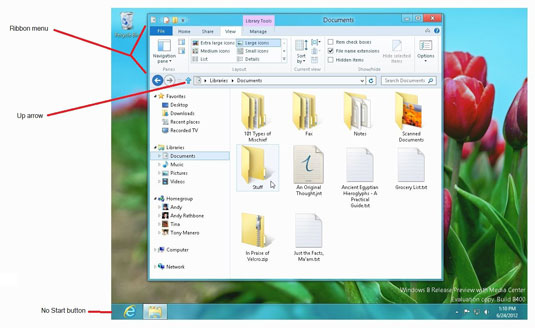 In Windows 8, the traditional Windows desktop lives on as just another app.