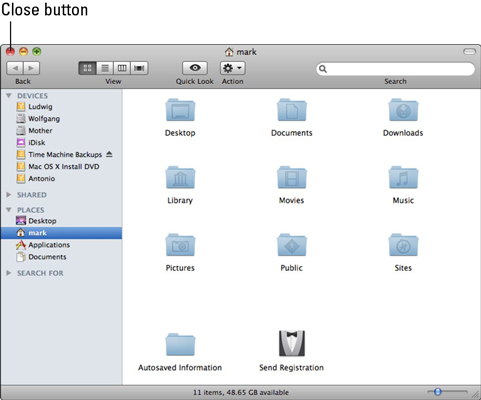 You’re ready to navigate with this Finder window.