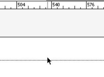 Click the ruler and drag out a guide.