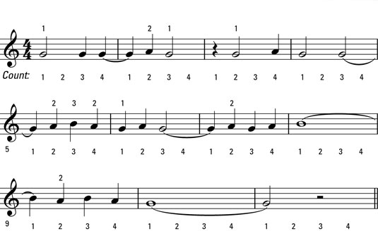 Dotted Half Note. For example, a whole note tied