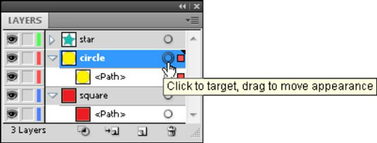 Selecting the entire contents of a layer.