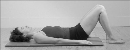 The Abdominal Scoop position in Pilates.