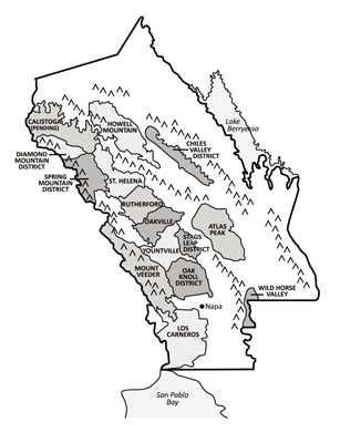Napa Valley and its AVAs.