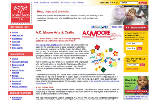 A.C. Moore’s make-and-take craft materials.
