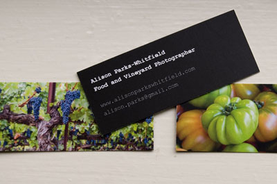 Business cards with food images are great advertising tools.