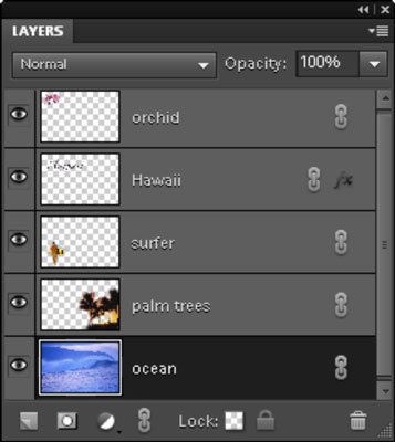The Layers panel controls layers in your image.