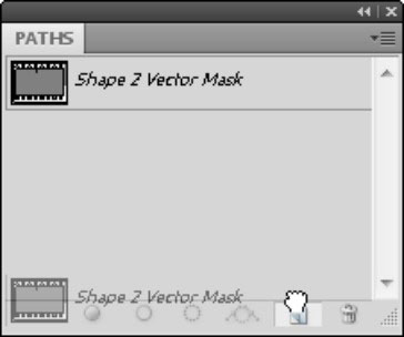 Drag the shape path to the Create New Path icon.