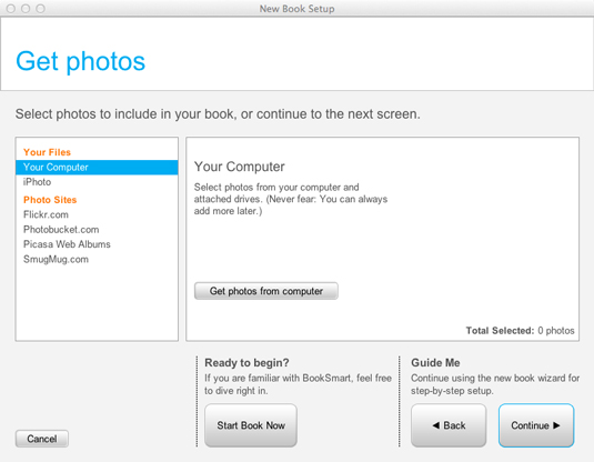 Getting images into the book.