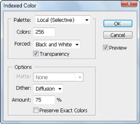 Index color uses a limited number of colors to create an image.