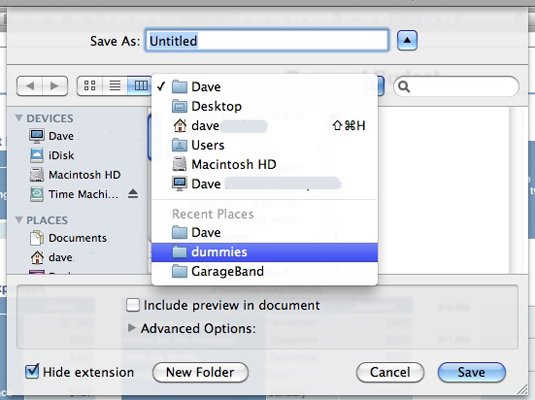 Choose where to store your Mac file.