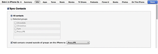 Want to synchronize your contacts? This is where you set things up.
