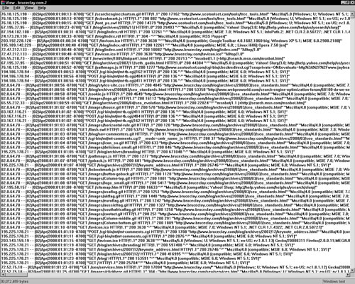 A server log is extremely informative after you've learned to read it.
