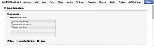 Set up sync for your calendar events here.