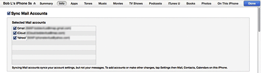 Transfer e-mail account settings to your iPhone here.