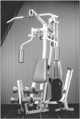 Multi-gym weight machines are safe and easy to use. [Credit: Photograph by Sunstreak Productions, I