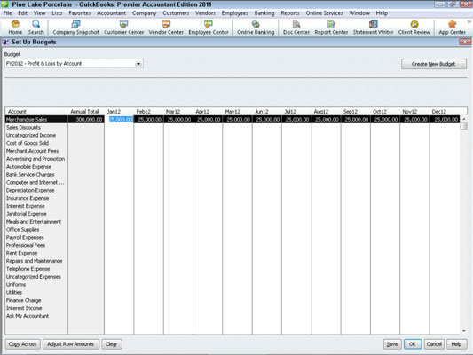 Creating A Budget In Quickbooks 2012