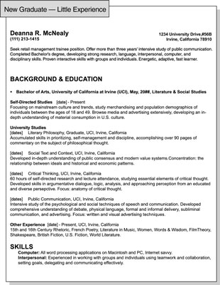 sample resume skills section. Focus on marketable skills if