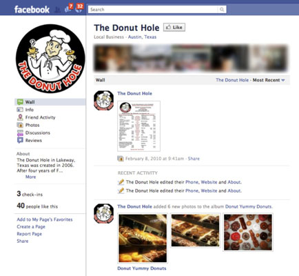 Facebook Places is still in its early development, so it doesn’t allow you to see top visitor