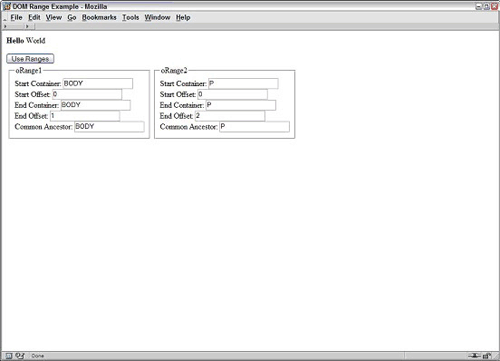 JavaScript DOM Ranges : Figure 2