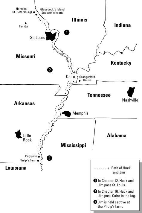 Huckleberry Finn Geography