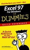 Excel 97 For Windows For Dummies : Quick Reference (0764500600) cover image Excel 97 For Windows For Dummies : Quick Reference (0764500600) cover image