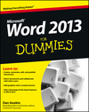 Word 2013 For Dummies (1118491300) cover image Word 2013 For Dummies (1118491300) cover image
