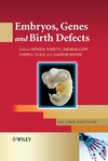 Embryos, Genes and Birth Defects, 2nd Edition (0470090103) cover image