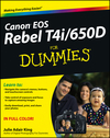 Canon EOS Rebel T4i/650D For Dummies (1118461908) cover image Canon EOS Rebel T4i/650D For Dummies (1118461908) cover image