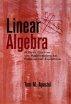 Linear Algebra: A First Course with Applications to Differential Equations (0471174211) cover image