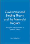 Government and Binding Theory and the Minimalist Program: Principles and Parameters in Syntactic Theory (0631180613) cover image