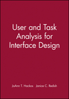 User and Task Analysis for Interface Design (0471178314) cover image