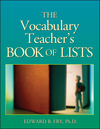 The Vocabulary Teacher's Book of Lists (0787971014) cover image