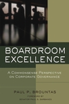 Boardroom Excellence: A Common Sense Perspective on Corporate Governance (0787976415) cover image